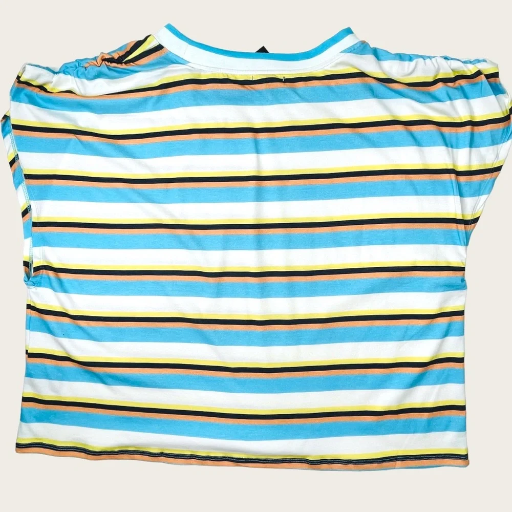 AFRM Turquoise Stripe Jorja Knit Top Size 2XL NWT - Picture 3 of 10